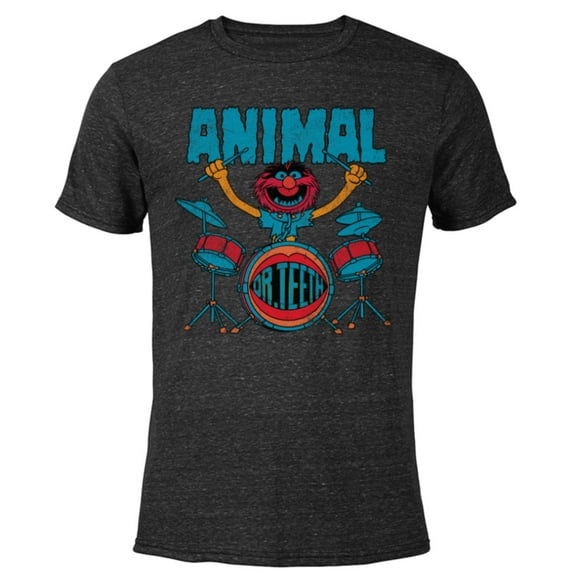 Disney The Muppets Animal Dr Teeth & Electric Mayhem Vintage - Short Sleeve Blended T-Shirt for Adults - Customized-Black