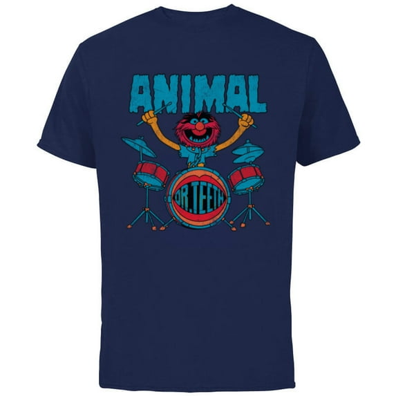 Disney The Muppets Animal Dr Teeth & Electric Mayhem Vintage - Short Sleeve Cotton T-Shirt for Adults - Customized-Navy