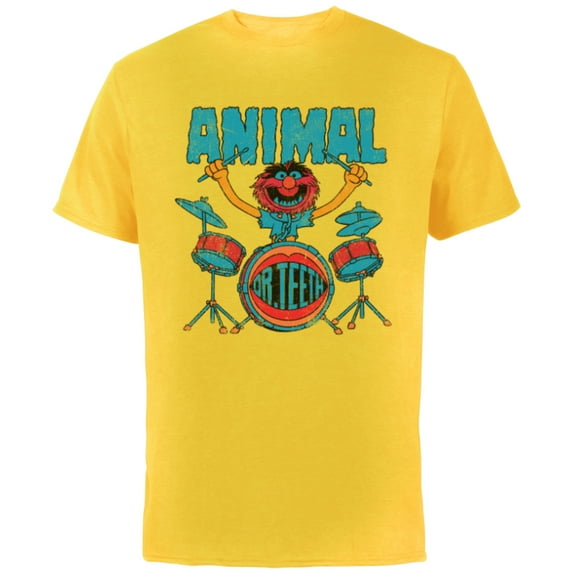 Disney The Muppets Animal Dr Teeth & Electric Mayhem Vintage - Short Sleeve Cotton T-Shirt for Adults - Customized-Yellow