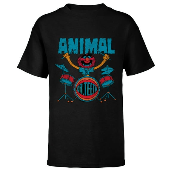 Disney The Muppets Animal Dr Teeth & Electric Mayhem Vintage - Short Sleeve T-Shirt for Kids - Customized-Black
