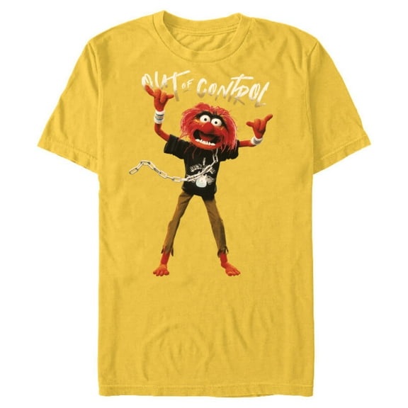 Disney The Muppets Animal Out of Control - Short Sleeve Blended T-Shirt for Adults- Customized-Yellow