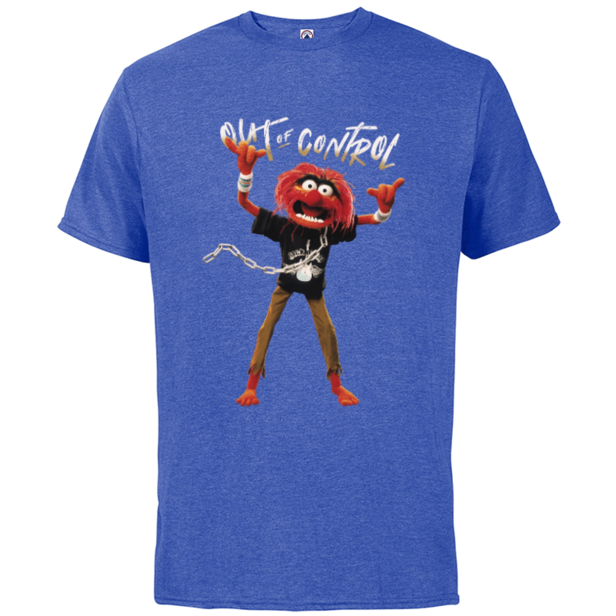 Disney The Muppets Animal Out of Control - Short Sleeve Cotton T-Shirt for  Adults- Customized-Athletic Navy