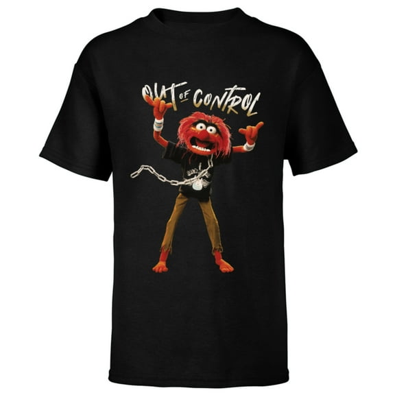 Disney The Muppets Animal Out of Control - Short Sleeve T-Shirt for Kids -Customized-Black