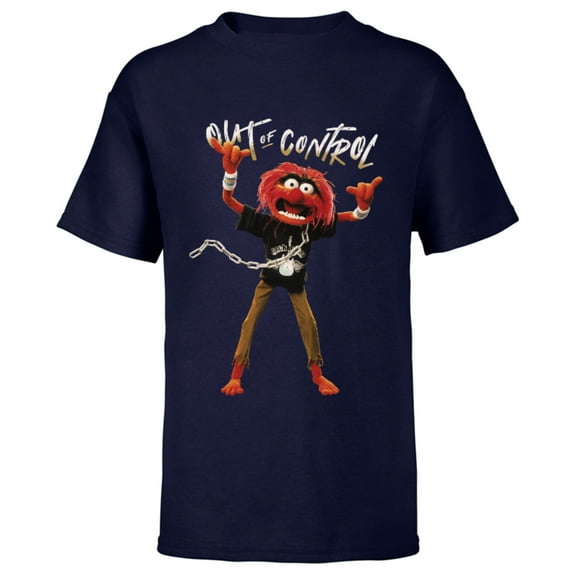 Disney The Muppets Animal Out of Control - Short Sleeve T-Shirt for Kids -Customized-Navy