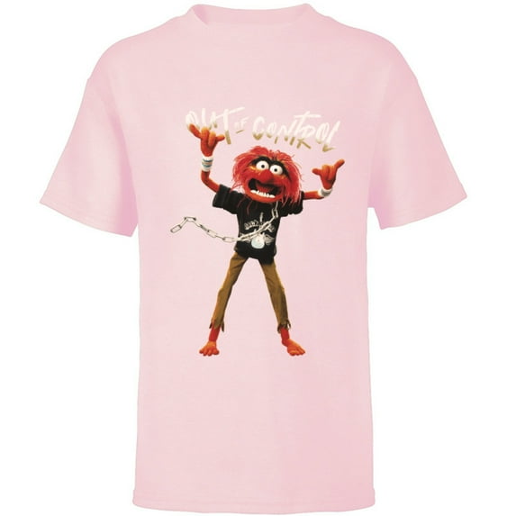 Disney The Muppets Animal Out of Control - Short Sleeve T-Shirt for Kids -Customized-Soft Pink