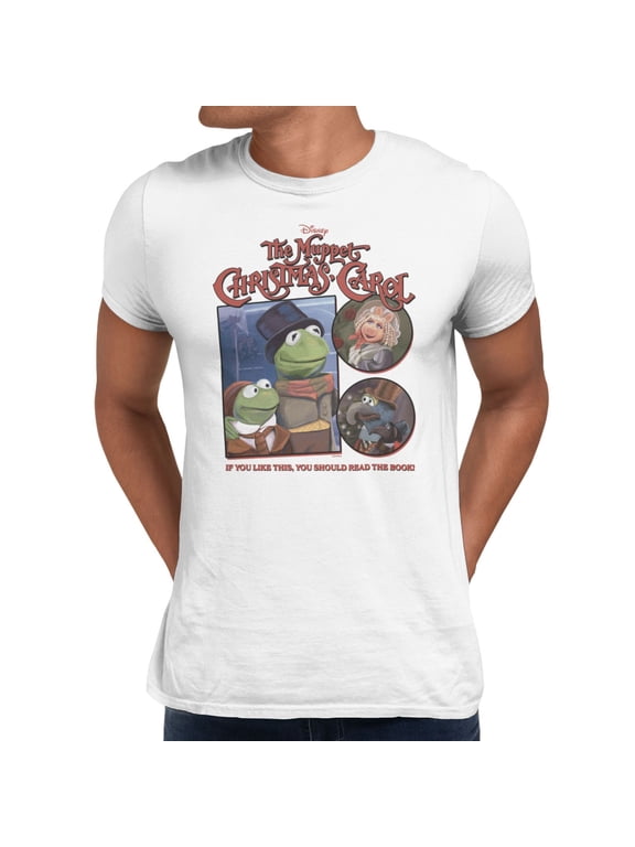 The Muppets Christmas Carol Read the Book Men's T Shirt (White, S-XXXL)