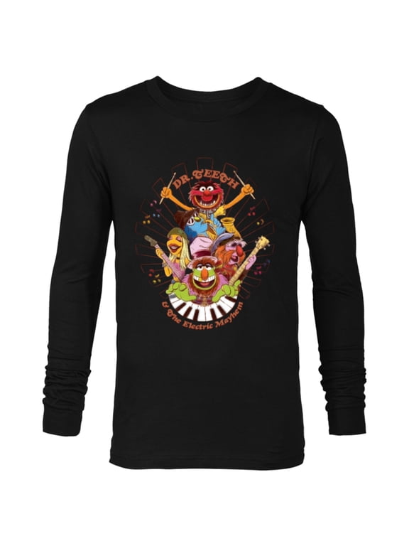 Disney The Muppets Dr Teeth & Electric Mayhem Keyboard Band - Long Sleeve T-Shirt for Men - Customized-Black