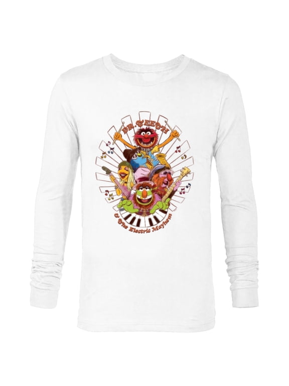 Disney The Muppets Dr Teeth & Electric Mayhem Keyboard Band - Long Sleeve T-Shirt for Men - Customized-White