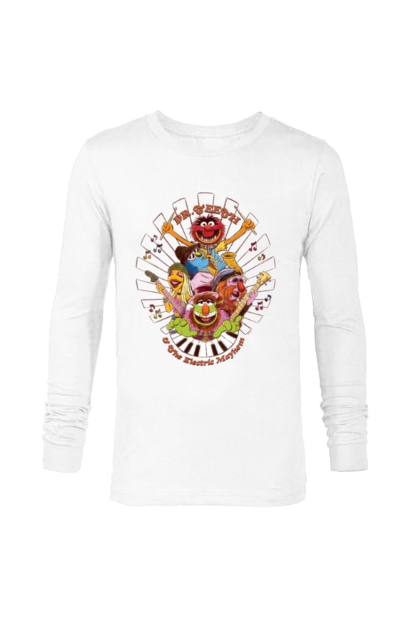 Disney The Muppets Dr Teeth & Electric Mayhem Keyboard Band - Long Sleeve T-Shirt for Men - Customized-White