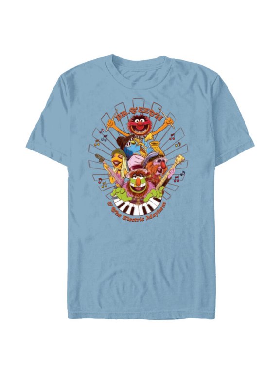 Disney The Muppets Dr Teeth & Electric Mayhem Keyboard Band - Short Sleeve Blended T-Shirt for Adults - Customized-Ocean Blue