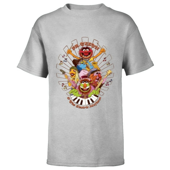 Disney The Muppets Dr Teeth & Electric Mayhem Keyboard Band - Short Sleeve T-Shirt for Kids - Customized-Athletic Heather
