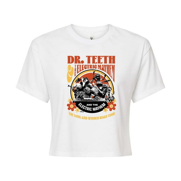 Disney The Muppets - Dr. Teeth: Long & Winded Tour - Juniors Cropped Cotton Blend T-Shirt