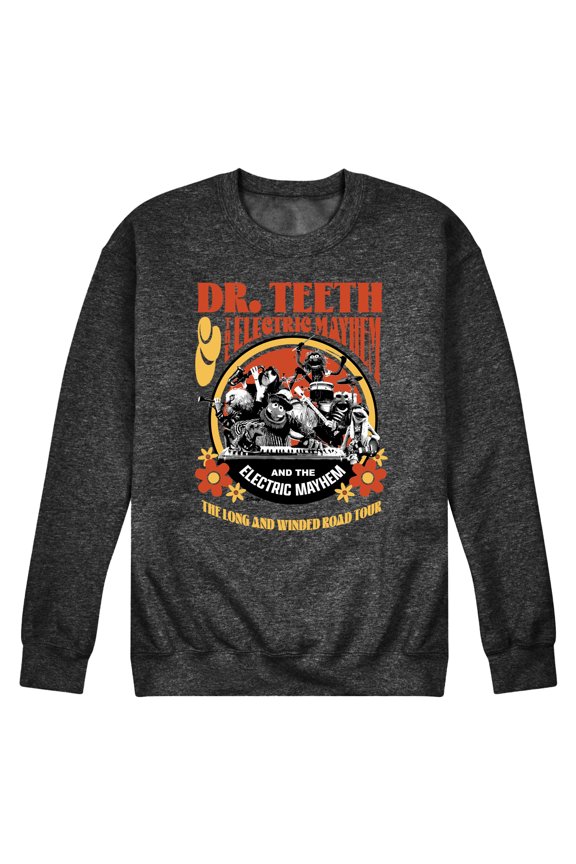The Muppets - Dr. Teeth: Long & Winded Tour - Men's Crew Neck Fleece Pullover