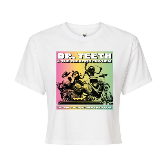 Disney The Muppets - Dr. Teeth & The Electric Mayhem Band - Juniors Cropped Cotton Blend T-Shirt