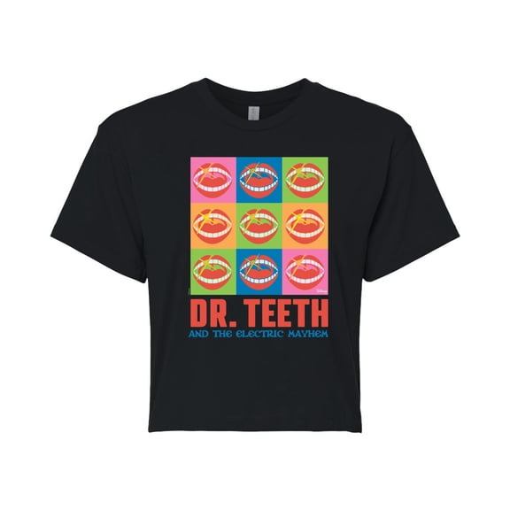 Disney The Muppets - Dr. Teeth & The Electric Mayhem Tour - Juniors Cropped Cotton Blend T-Shirt
