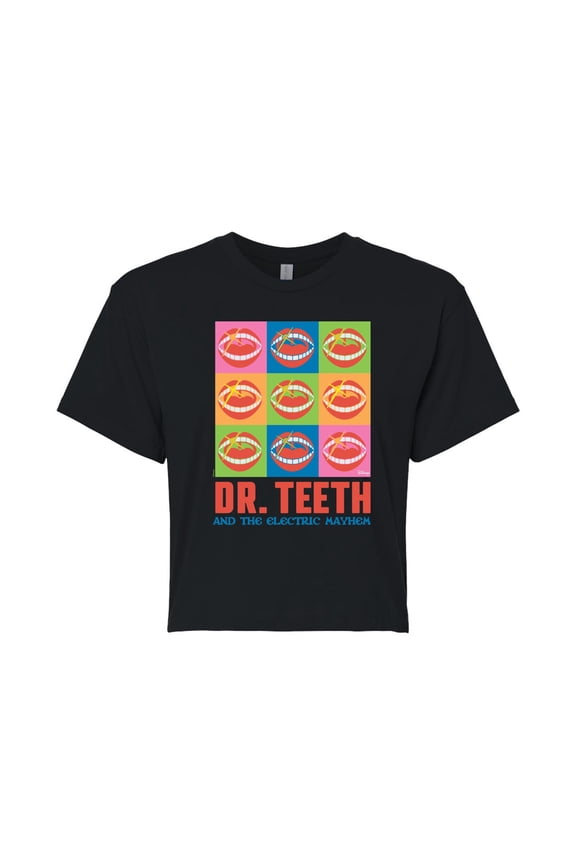 The Muppets - Dr. Teeth & The Electric Mayhem Tour - Juniors Cropped Cotton Blend T-Shirt