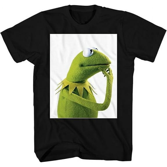 Disney The Muppets Kermit The Frog Thinking Pondering Meme Adult T-Shirt