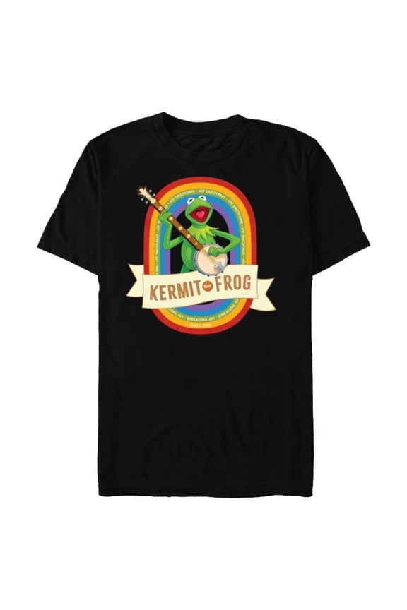 Disney The Muppets Kermit the Frog Spreading Joy Since 1955 - Short Sleeve Blended T-Shirt for Adults - Customized-Black