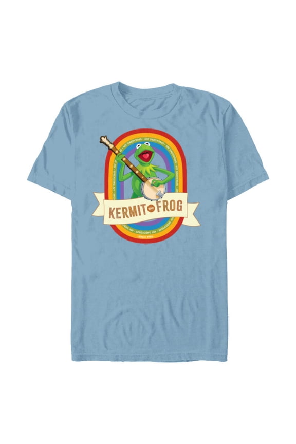 Disney The Muppets Kermit the Frog Spreading Joy Since 1955 - Short Sleeve Blended T-Shirt for Adults - Customized-Ocean Blue