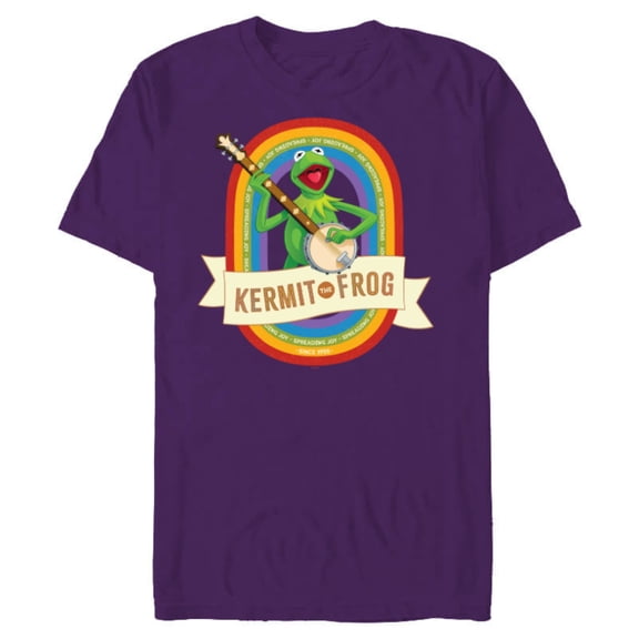 Disney The Muppets Kermit the Frog Spreading Joy Since 1955 - Short Sleeve Blended T-Shirt for Adults - Customized-Purple