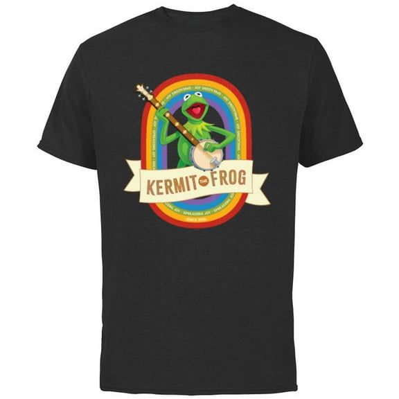 Disney The Muppets Kermit the Frog Spreading Joy Since 1955 - Short Sleeve Cotton T-Shirt for Adults - Customized-Black