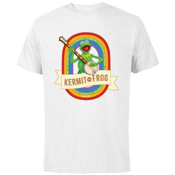 Disney The Muppets Kermit the Frog Spreading Joy Since 1955 - Short Sleeve Cotton T-Shirt for Adults - Customized-White