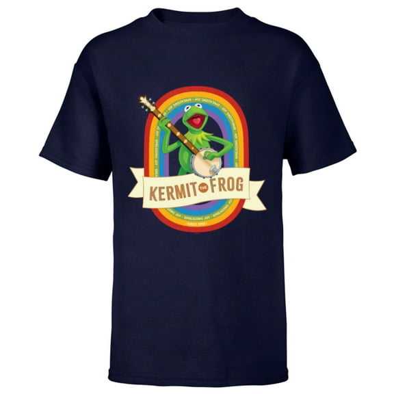 Disney The Muppets Kermit the Frog Spreading Joy Since 1955 - Short Sleeve T-Shirt for Kids - Customized-Navy
