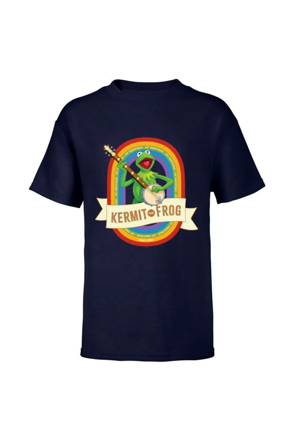 Disney The Muppets Kermit the Frog Spreading Joy Since 1955 - Short Sleeve T-Shirt for Kids - Customized-Navy