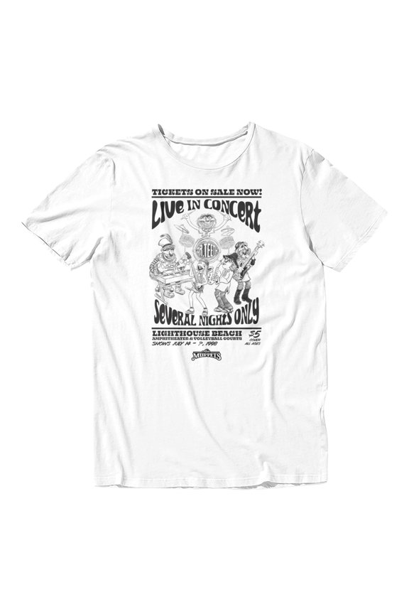 The Muppets Live In Concert Men's T Shirt (White, S-XXXL)