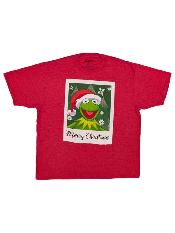 The Muppets Mens Red Short Sleeve Kermit Christmas T-Shirt 4XL