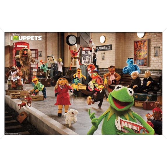Disney The Muppets: Most Wanted - Platform Wall Poster, 14.725" x 22.375", Framed