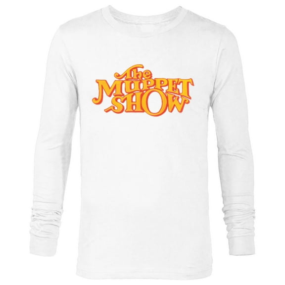 Disney The Muppets Official The Muppet Show Logo Orange - Long Sleeve T-Shirt for Men - Customized-White