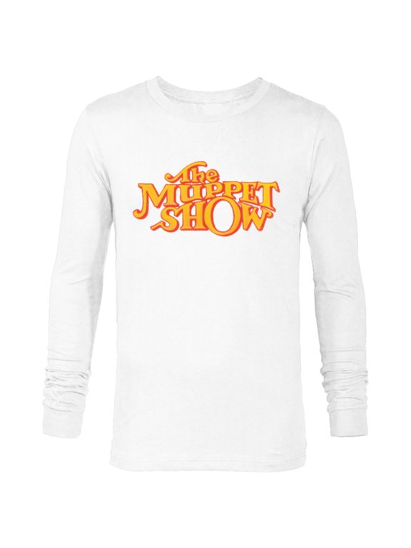 Disney The Muppets Official The Muppet Show Logo Orange - Long Sleeve T-Shirt for Men - Customized-White