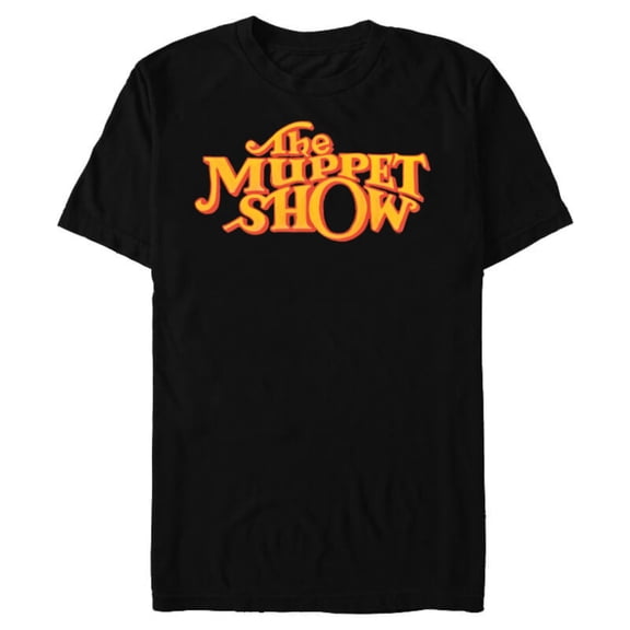 Disney The Muppets Official The Muppet Show Logo Orange - Short Sleeve Blended T-Shirt for Adults - Customized-Black