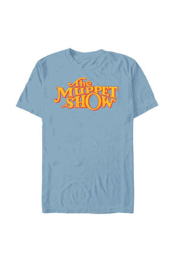 Disney The Muppets Official The Muppet Show Logo Orange - Short Sleeve Blended T-Shirt for Adults - Customized-Ocean Blue