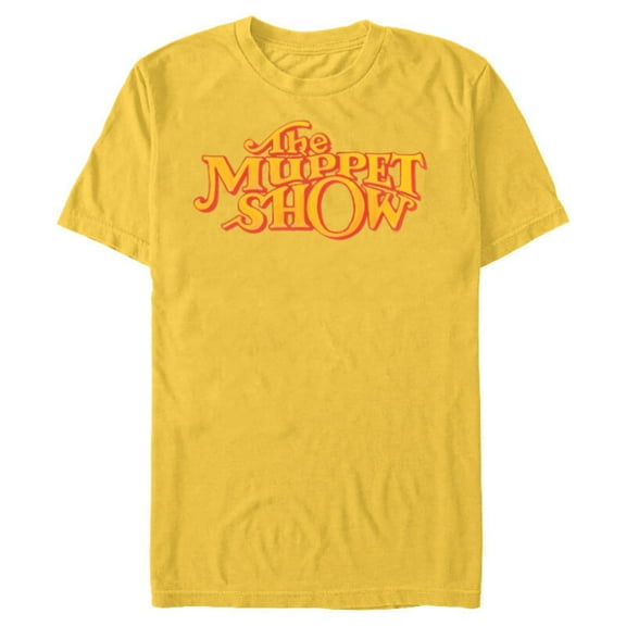 Disney The Muppets Official The Muppet Show Logo Orange - Short Sleeve Blended T-Shirt for Adults - Customized-Yellow