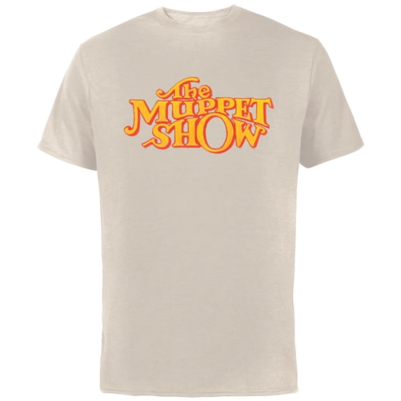 Disney The Muppets Official The Muppet Show Logo Orange - Short Sleeve Cotton T-Shirt for Adults - Customized-Natural