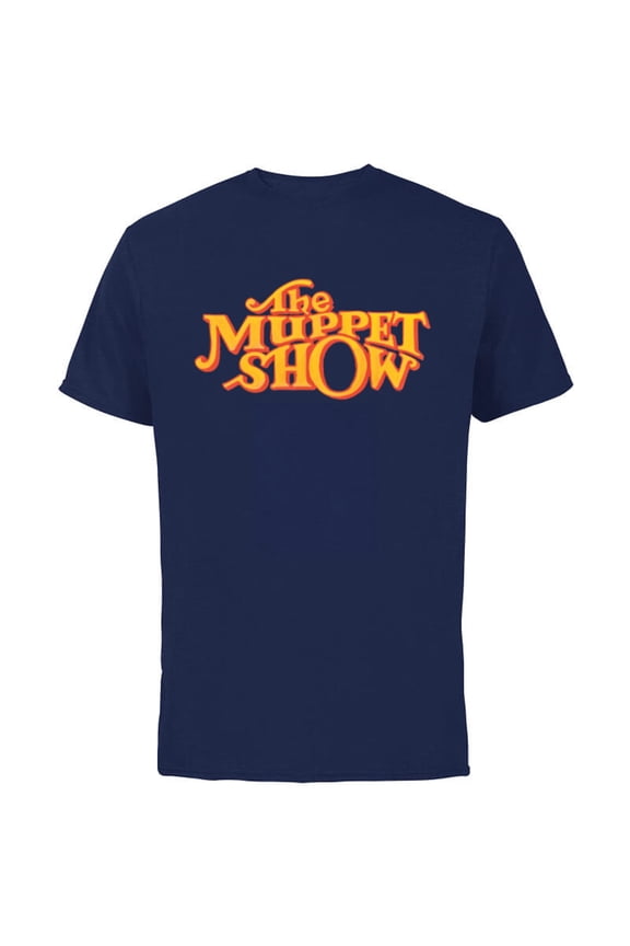 Disney The Muppets Official The Muppet Show Logo Orange - Short Sleeve Cotton T-Shirt for Adults - Customized-Navy