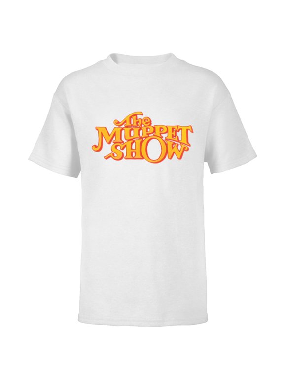 Disney The Muppets Official The Muppet Show Logo Orange - Short Sleeve T-Shirt for Kids - Customized-White