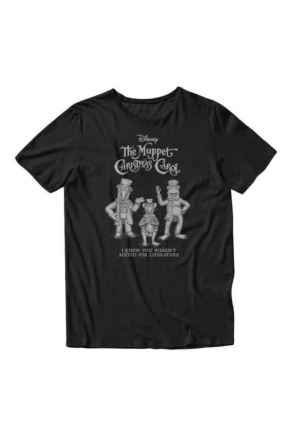 The MuppetsNot Suited for Literature Kermit Gonzo Rizzo Men's T Shirt (Black, S-XXXL)