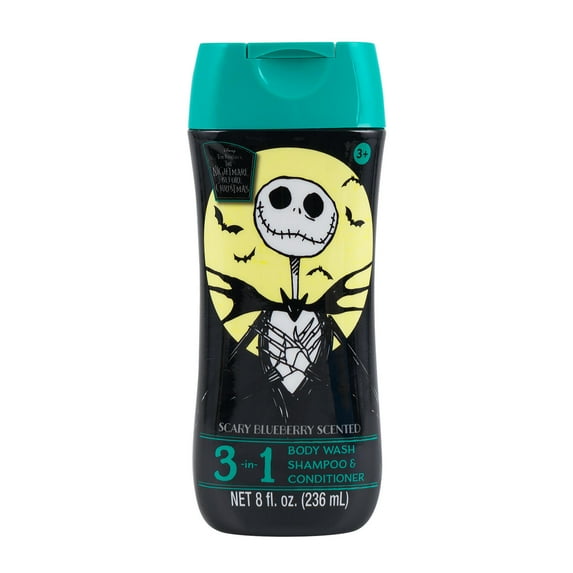 Disney The Nightmare Before Christmas 3 In 1 Body Wash Shampoo & Conditioner - 8oz - Scary Blueberry Scented