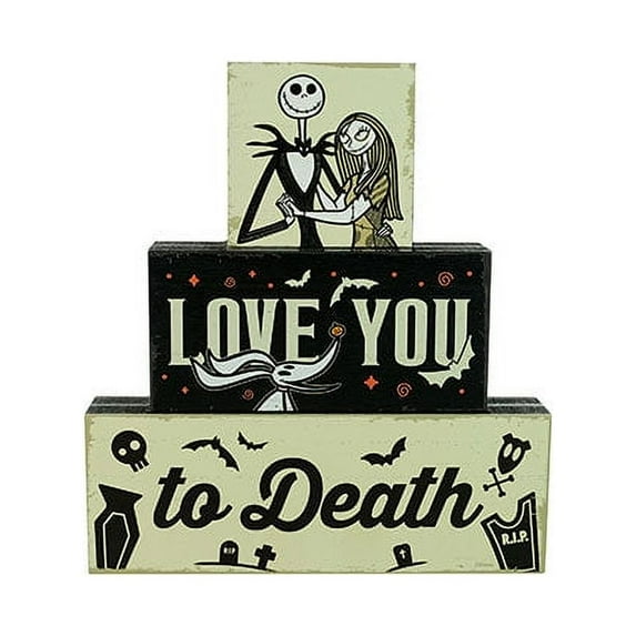 Disney The Nightmare Before Christmas 9.5" Wood Block Sign