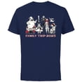 thumbnail image 1 of Disney The Nightmare Before Christmas B&W&R Family Trip 2025 - Short Sleeve Cotton T-Shirt for Adults - Customized-Navy, 1 of 5