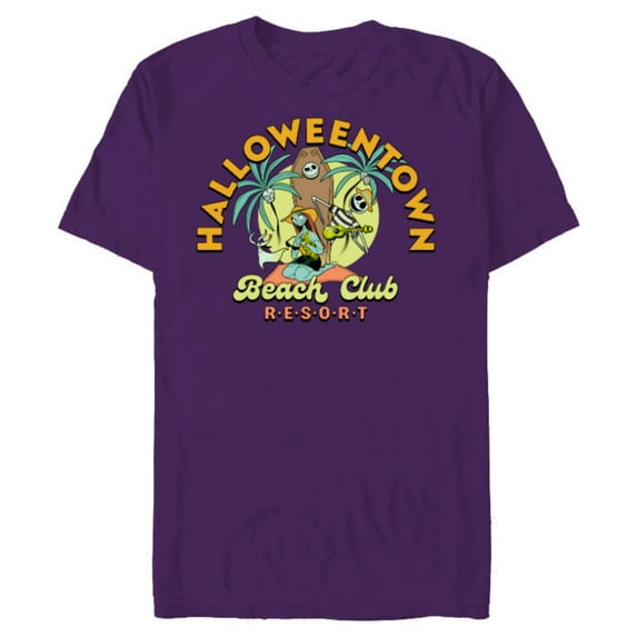 Disney The Nightmare Before Christmas Beach Club Resort - Short Sleeve Blended T-Shirt for Adults - Customized-Purple