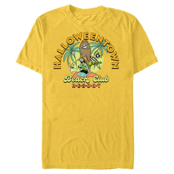 Disney The Nightmare Before Christmas Beach Club Resort - Short Sleeve Blended T-Shirt for Adults - Customized-Yellow