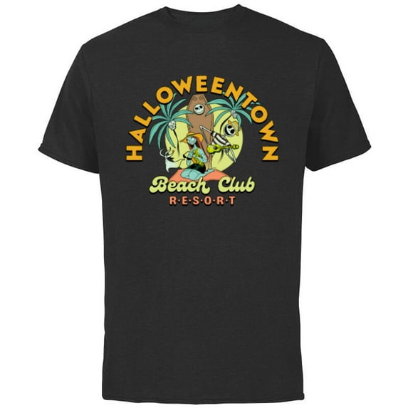 Disney The Nightmare Before Christmas Beach Club Resort - Short Sleeve Cotton T-Shirt for Adults - Customized-Black