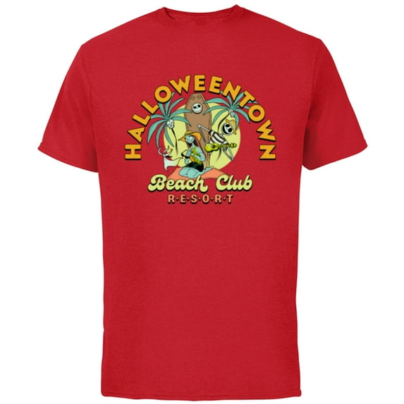 Disney The Nightmare Before Christmas Beach Club Resort - Short Sleeve Cotton T-Shirt for Adults - Customized-Red