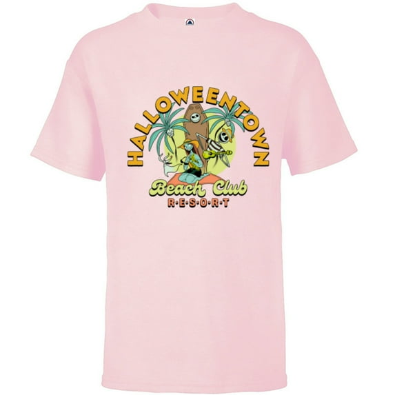 Disney The Nightmare Before Christmas Beach Club Resort - Short Sleeve T-Shirt for Kids - Customized-Soft Pink