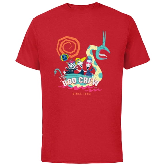 Disney The Nightmare Before Christmas Boo Crew Since 1993 - Short Sleeve Cotton T-Shirt for Adults - Customized-Red