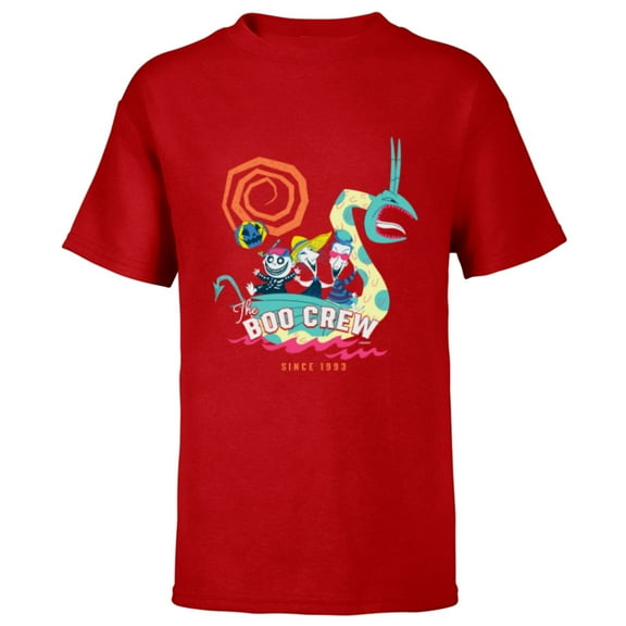 Disney The Nightmare Before Christmas Boo Crew Since 1993 - Short Sleeve T-Shirt for Kids - Customized-Red